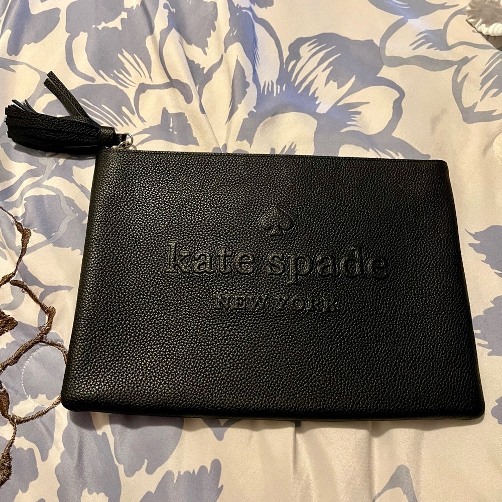 Kate Spade Black Clutch with Tassel